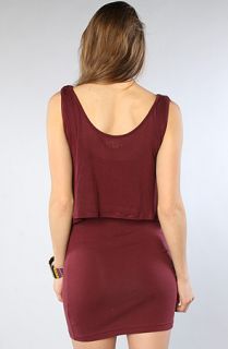 Obey The Factory Girl Dress in Dusty Red