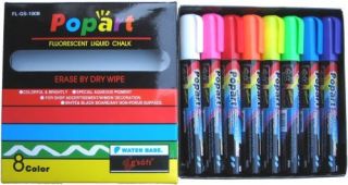 product specifications fluorescent neon markers wet erase in 8 colors