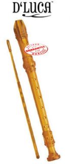   Student 3 Piece Soprano Recorder Flute Orange With A Cleaning Rod OR
