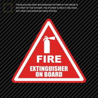 Fire Extinguisher on Board Sticker Die Cut Decal Vinyl Off Road Race
