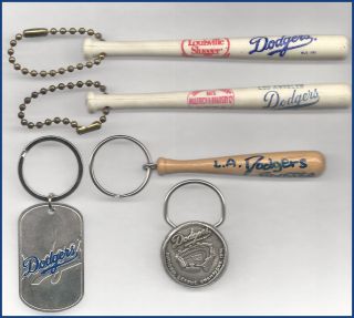  of 5 Los Angeles Dodgers Baseball Key Chain Fob Souvenirs Bats