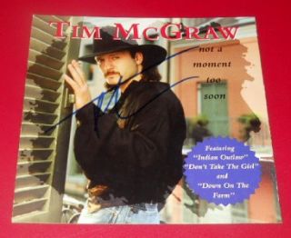  McGraw not A Moment Too Soon CD Sleeve with Proof Faith Hill