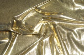 SPANDEX FOIL GOLD FABRIC DANCE GYMNASTICS COSTUME BY THE YARD