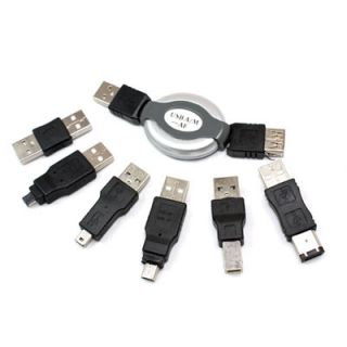 USB Firewire 1394 Cable Travel Kit 6 Adapter Converter