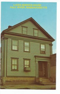 Fall River MA Lizzie Borden House Vintage Postcard