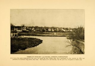  early settlement fond du lac river trading original historic image