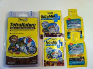 Tetra Lot of Fish Products aqua safe tropical flakes bloodworms