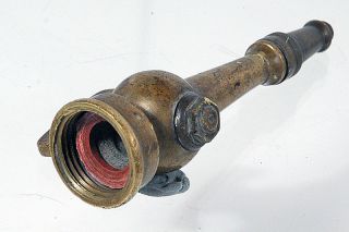 Antique Garden Fire Hose Nozzle Brass Circa 1800S