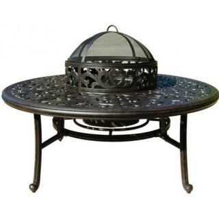 Antiqued Bronze Series 80 Ice Bucket BBQ Fire Pit Table