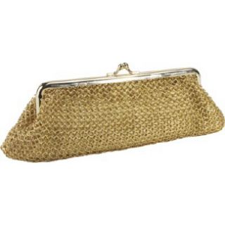 Handbags Whiting and Davis Mini Metal Mesh Clutch Gold 