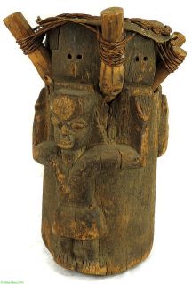 Akan/Asante or Fante Drum with Figure in Relief Ghana African