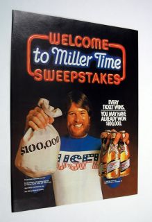 Miller High Life USFL Contest Football Beer 1983 Ad