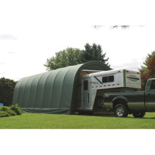 ShelterLogic 14FTW Round Style Instant Garage Green