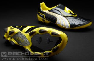  v1.11 i FG Black White Yellow Soccer Cleats Shoes powercat MANY SIZES