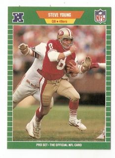 1989 Steve Young Pro Set Football Trading Card 388