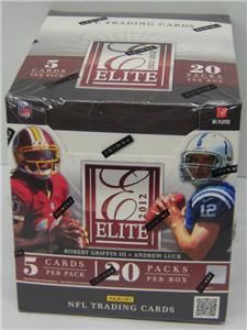  Elite NFL Football Trading Cards Hobby Box 20 Packs 5 Cards Ea