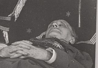 Post Mortem Marshal Foch on Deathbed France Old Photo 1929