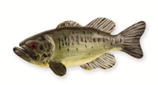 Largemouth Bass Decoy Folk Art Fish Vintage Inspired Sculpture