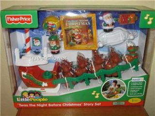 Fisher Price Little People Twas The Night Before Christmas Story Set