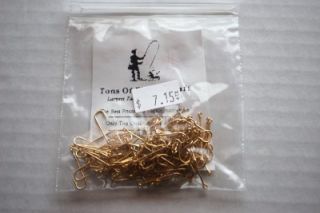 new lot 100 eagle claw gold fish hooks size 8 hook