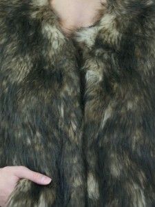 nwt bb dakota garrett faux fur vest in brown