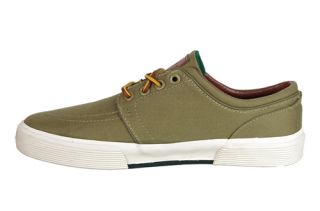 Polo Ralph Lauren Mens Shoes Faxon Low Olive Canvas Sneakers Sz 8 M