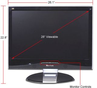 28 Viewsonic VX2835WM 16 10 1920x1200 HDMI LCD Monitor RCA 1080p HD