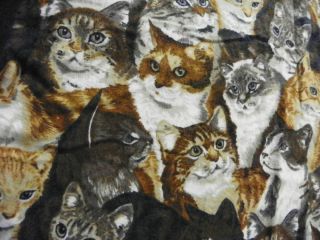  1 Yard Fleece Fabric Cats