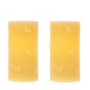Honeycomb Bee Flameless LED Candle Set of 2 Auto Timer candles battery