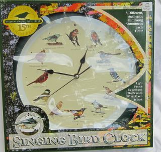 SINGING BIRD CLOCK MICHAEL FELDSTEIN NEW IN BOX 15TH ANNIVERSARY
