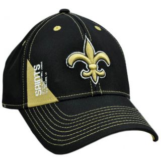 NFL Equipment New Orleans Saints Black Gold Large XLarge Flex Fit