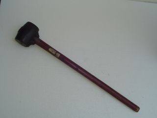 Vintage cast iron POST MAUL hammer 13# wood fence post driver tool