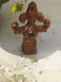 Vintage Iron Gate Fence Topper Finial Metal Spike Crown