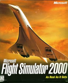 Flight Simulator 2000 Microsoft PC Game Big Box with Pilots Handbook