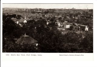 Aerial View Fort ft Dodge Iowa IA Old Pre 1907 Postcard