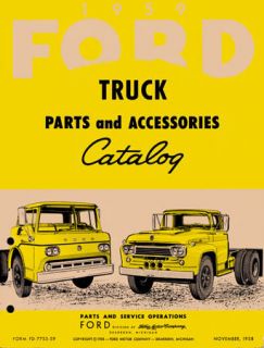 1959 Ford Truck Parts Book List Guide Catalog Manual