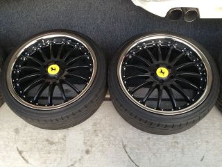 Ferrari 360 430 Modena Spyder Custom Wheels Rims + LIKE NEW Tires Set