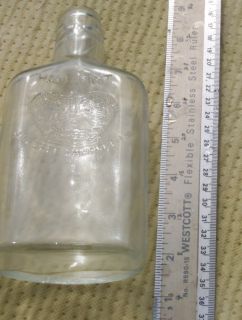 St Pierre Smirnoff Half Pint Inscribed Glass Bottle