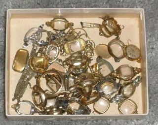 100 + GRAMS GOLD FILLED & PLATED WATCH PARTS FOR GOLD RECOVERY