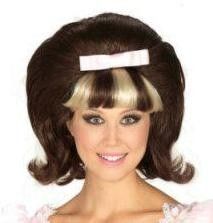 Hairspray Tracy Bouffant Flip Wig Frosted Bangs Costume