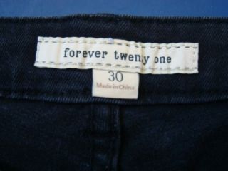 Forever 21   Black Stretch Twill Skinny 5 Pkt Pants/Jeans
