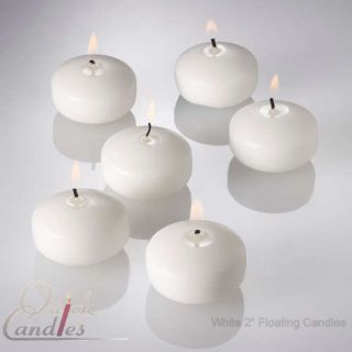 White 2 Floating Candles Set of 36 Wedding Centerpiece