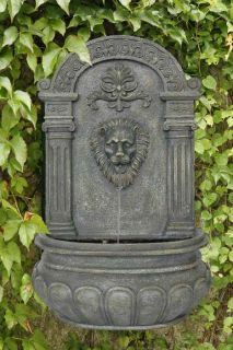 Imperial Lion Outdoor Wall Water Fountain Yard and Garden Decor French