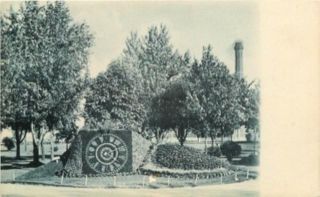 Detroit Michigan Floral Clock Water Works Park Postcard