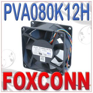 Foxconn Case Fan Model PVA080K12H DC 12V 70A 71 5CFM 4 Wire 80mm x