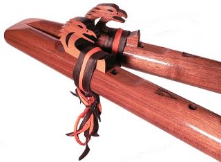 American Double Flute Made of Native Walut Key of A Drone