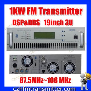 CZH 1000C 1kW Digital FM Stereo Transmitter DSP DDS 87 108MHz Compact