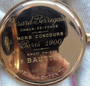  François Bautte&Girard Perregaux Grand Prix Chronometer gold pocket