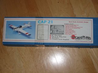 Cap 21 RC Model Airplane Kit by Great Planes NIB Stick Built 40 Size