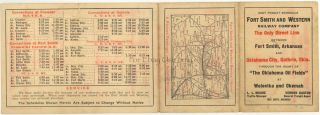 Fort Smith and Western Vest Pocket Schedule Undated